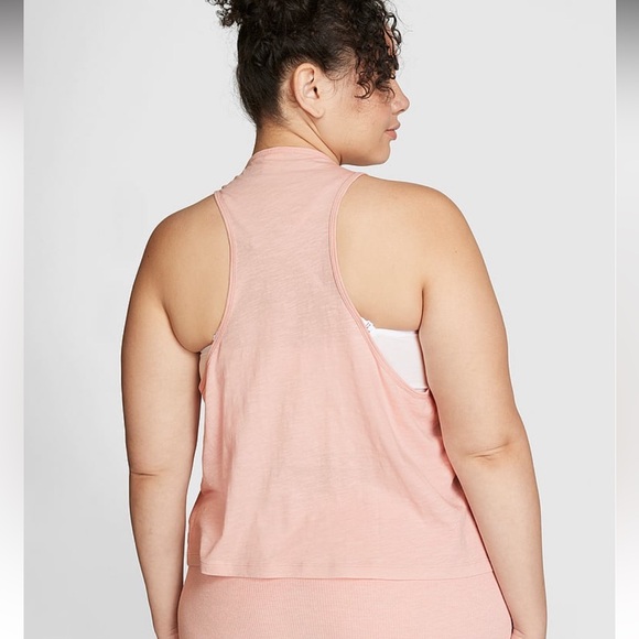 •PINK•NWT IN WANNA BE PINK TAKE AWAY EASY CROPPED RACERBACK TANK TOP SIZE XS - Picture 3 of 6